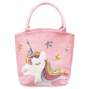 NEW Mud Pie Unicorn Sequin Tote Bag